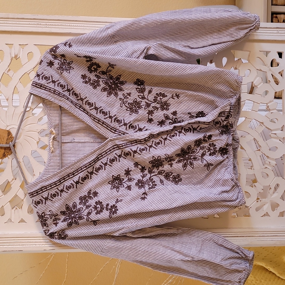 Floral Deep V Crop Trop